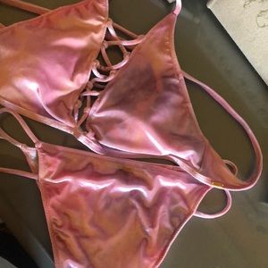 “Pink” victory’s secret velvet bathing suit